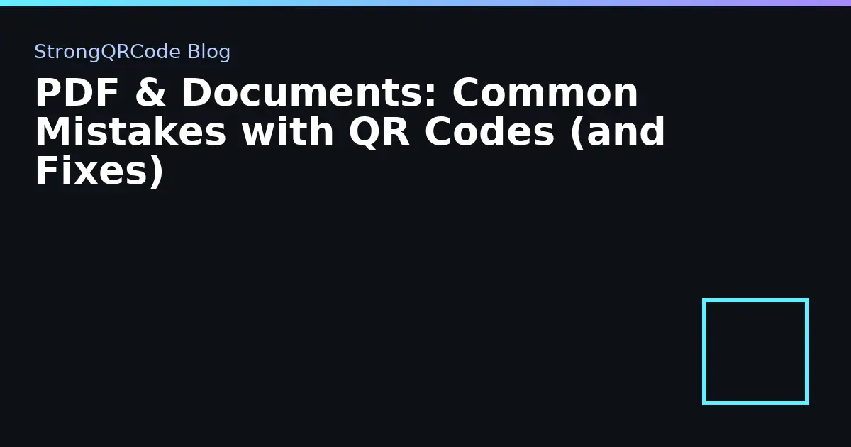PDF & Documents: Common Mistakes with QR Codes (and Fixes) thumbnail